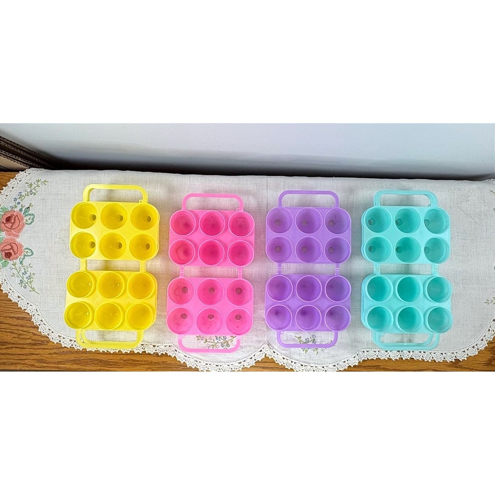 Vintage Plastic Jell-O Egg Molds Set of 4
